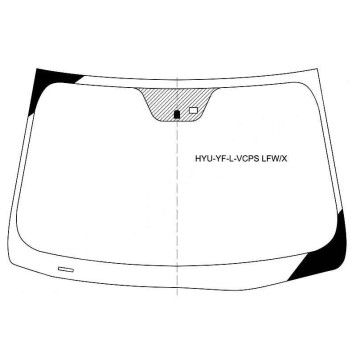 Стекло лобовое в клей HYUNDAI SONATA YF / I45 2010- <b>XYG HYU-YF-L-VCPS LFW/X</b>