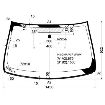 Стекло лобовое OPEL INSIGNIA 4 / 5D HBK / WGN 08-16 <b>XYG INSIGNIA-VCP LFW/X</b>