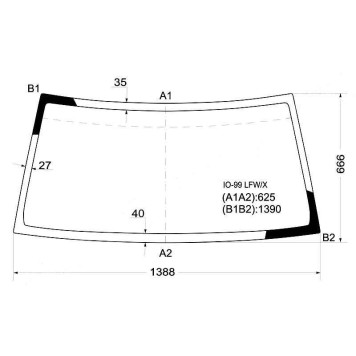 Стекло лобовое в клей MITSUBISHI PAJERO IO / PININ 98- <b>XYG IO-99 LFW/X</b>