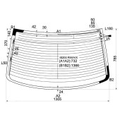 Стекло заднее с обогревом TOYOTA ALTEZZA / LEXUS IS200 / 300 4D 98-05 <b>XYG IS200 RW/H/X</b>