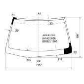 Стекло лобовое в клей TOYOTA BREVIS 01-07 <b>XYG JG10-R LFW/X</b>