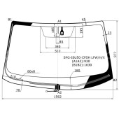 Стекло лобовое в клей TOYOTA HIGHLANDER 14- <b>XYG JSU50-L-VCPS LFW/H/X</b>