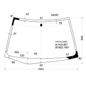 Стекло лобовое в клей MITSUBISHI LANCER / CEDIA SED / WGN 2000- <b>XYG JT41-R LFW/X</b>