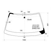 Стекло лобовое в клей TOYOTA CROWN HARDTOP 91-95 <b>XYG JZS143 LFW/X</b>