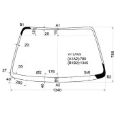 Стекло лобовое в клей NISSAN MICRA / MARCH 92-02 3 / 5D <b>XYG K11 LFW/X</b>
