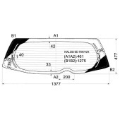 Стекло заднее (крышка багажника) с обогревом CHEVROLET AVEO 3 / 5D HBK 03- / DAEWOO KALOS 3 / 5D HBK 03- <b>XYG KALOS-5D RW/H/X</b>