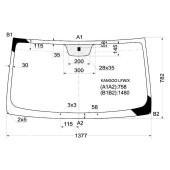 Стекло лобовое в клей RENAULT KANGOO 99- <b>XYG KANGOO LFW/X</b>