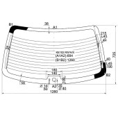 Стекло заднее (крышка багажника) с обогревом TOYOTA COROLLA LEVIN / SPRINTER COUPE 1991-1995 <b>XYG KE102 RW/H/X</b>