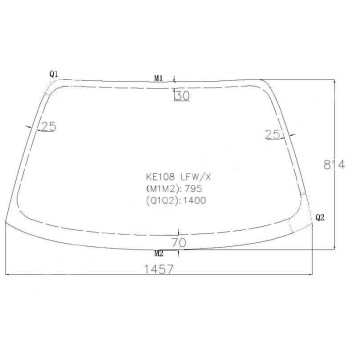Стекло лобовое в клей TOYOTA COROLLA CERES / SPRINTER MARINO 92-96 4D HARDTOP <b>XYG KE108 LFW/X</b>