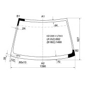 Стекло лобовое в клей TOYOTA COROLLA FIELDER 4D / 5D / ALLEX / RUNX / BYD F3 / SOLANO 00- <b>XYG KE120W-V LFW/X</b>