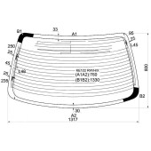 Стекло заднее (крышка багажника) с обогревом TOYOTA COROLLA LEVIN / SPRINTER TRUENO COUPE 95- <b>XYG KE122 RW/H/X</b>
