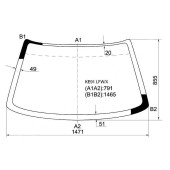 Стекло лобовое в клей TOYOTA SPRINTER, SPRINTER CARIB 88-95 / COROLLA 4D SED / 5D LB 87-91 <b>XYG KE91 LFW/X</b>