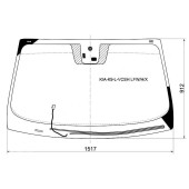 Стекло лобовое (Обогрев щеток / Датчик дождя / Молдинг) Kia K9 12-18 / Quoris 13-19 <b>XYG KIA-K9-L-VCSH LFW/H/X</b>