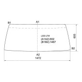 Стекло лобовое в резинку MITSUBISHI DELICA VAN WAGON 79-86 / TRUCK 79-03 <b>XYG L300 LFW</b>