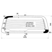 Стекло заднее (крышка багажника) с обогревом MITSUBISHI DELICA VAN WAGON 95- <b>XYG L400 RW/H/X</b>