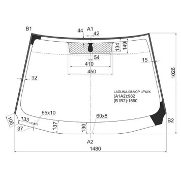 Стекло лобовое в клей RENAULT LAGUNA 4D SAL / 5D HBK 08- <b>XYG LAGUNA-08-VCP LFW/X</b>