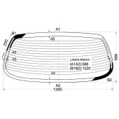 Стекло заднее с обогревом DAEWOO LANOS / SHANCE 4D SEDAN'97- <b>XYG LANOS RW/H/X</b>