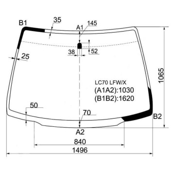 Стекло лобовое в клей MAZDA MPV MINI VAN 2000- <b>XYG LC70 LFW/X</b>
