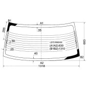 Стекло заднее с обогревом MITSUBISHI LANCER SEDAN 4-DOOR 91-95 <b>XYG LD70 RW/H/X</b>