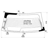 Стекло заднее (крышка багажника) с обогревом MIT MIRAGE / COLT 3D HBK 1991-1995 <b>XYG LE24 RW/H/X</b>