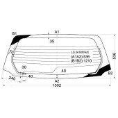 Стекло заднее (крышка багажника) с обогревом MITSUBISHI MIRAGE 3D HATCH-BACK 95- <b>XYG LG24 RW/H/X</b>