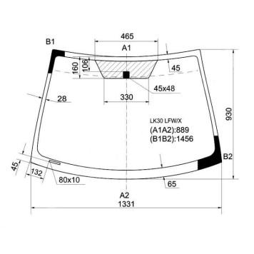 Стекло лобовое в клей TOYOTA BELTA / YARIS / VIOS 4D SEDAN 2006- <b>XYG LK30 LFW/X</b>