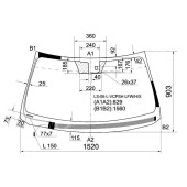 Стекло лобовое с обогревом щеток +дд в клей LEXUS LS460 / 460L / 600HL 06-17 <b>XYG LS-06-L-VCPSH LFW/H/X</b>