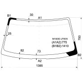 Стекло лобовое в клей DAIHATSU STORIA / SIRION M100 5D 1998 TOYOTA DUET <b>XYG M100G LFW/X</b>