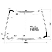 Стекло лобовое в клей NISSAN PRAIRIE / LIBERTY 98-05 <b>XYG M12 LFW/X</b>