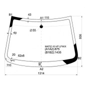 Стекло лобовое в клей DAEWOO MATIZ CREATIVE / CHEVROLET SPARK 10- <b>XYG MATIZ-10-VP LFW/X</b>