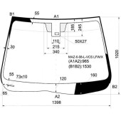 Стекло лобовое в клей MAZDA 6 2008- 4 / 5D HBK / WGN <b>XYG MAZ-6-08-L-VCS LFW/X</b>