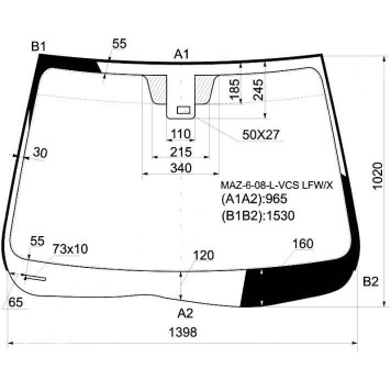 Стекло лобовое в клей MAZDA 6 2008- 4 / 5D HBK / WGN <b>XYG MAZ-6-08-L-VCS LFW/X</b>