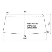 Стекло лобовое в резинку MAZDA TITAN CABOVER TRUCK 89- <b>XYG MAZDA-W201 LFW</b>