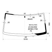 Стекло лобовое в клей ISTANA MERCEDES BENZ MB140 VAN 1996- <b>XYG MB140 LFW/X</b>