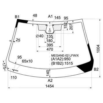 Стекло лобовое + дд RENAULT MEGANE II 3 / 4 / 5D SED / HBK / WGN 02-08 <b>XYG MEGANE-02 LFW/X</b>