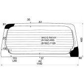 Стекло заднее (крышка багажника) с обогревом SUZUKI WAGON R 03-08 <b>XYG MH21S RW/H/X</b>