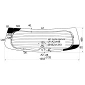 Стекло заднее с обогревом MITSUBISHI ASX / RVR 10- <b>XYG MIT-GA3W RW/H/X</b>