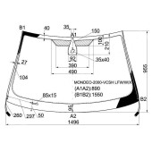 Стекло лобовое с полным обогревом +дд в клей FORD MONDEO 4 / 5D 00-07 <b>XYG MONDEO-2000-VCSH LFW/W/X</b>