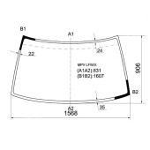 Стекло лобовое в клей MAZDA MPV 5-DOOR WAGON 90-99 <b>XYG MPV LFW/X</b>