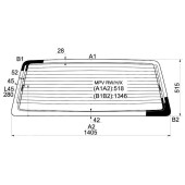 Стекло заднее (крышка багажника) с обогревом MAZDA MPV 5-DOOR WAGON 90-95 <b>XYG MPV RW/H/X</b>