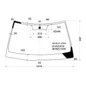 Стекло лобовое в клей TOYOTA CROWN / JS55 4D SEDAN 2005- (RH) <b>XYG MS180-R LFW/X</b>