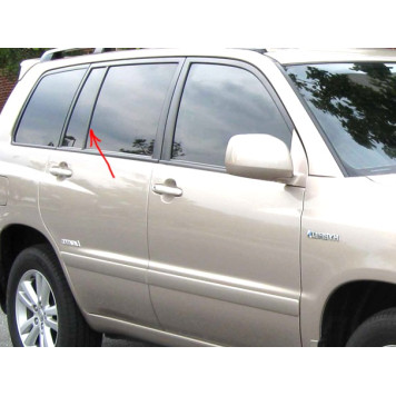 Стекло форточки (уголок) задней правой двери TOYOTA KLUGER / HIGHLANDER 00-07 <b>XYG MU10 RQ/RH</b>