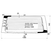 Стекло заднее (крышка багажника) с обогревом SSANGYONG MUSSO JEEP 95-97 <b>XYG MUSSO JEEP RW/H/X</b>