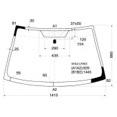 Стекло лобовое в клей NISSAN ALMERA (N16) 3 / 5D HBK 2000- / BLUEBIRD SYLPHY / SUNNY 4D 2000-2005 <b>XYG N16-2 LFW/X</b>
