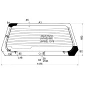 Стекло заднее (крышка багажника) с обогревом MITSUBISHI CHARIOT GRANDIS N8#W / N9#W 97-03 <b>XYG N84W RW/H/X</b>