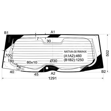 Стекло заднее с обогревом MITSUBISHI PAJERO SPORT 08-15 <b>XYG NATIVA-08 RW/H/X</b>