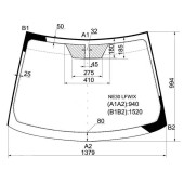 Стекло лобовое в клей TOYOTA AURIS / BLADE NE30 5D HBK 2007- <b>XYG NE30 LFW/X</b>