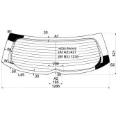 Стекло заднее (крышка багажника) с обогревом TOYOTA AURIS 06- 3 / 5D HBK <b>XYG NE30 RW/H/X</b>