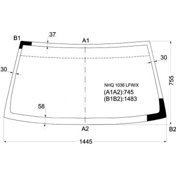 Стекло лобовое в клей GREAT WALL PEGASUS SAILOR SUV 2003- <b>XYG NHQ1036 LFW/X</b>