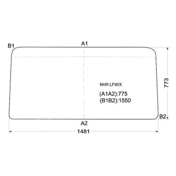 Стекло лобовое в резинку ISUZU ELF350 CABOVER TRUCK (STANDARD BODY) 84-92 <b>XYG NHR LFW</b>